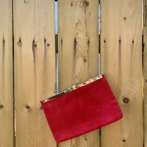 Vintage red clutch